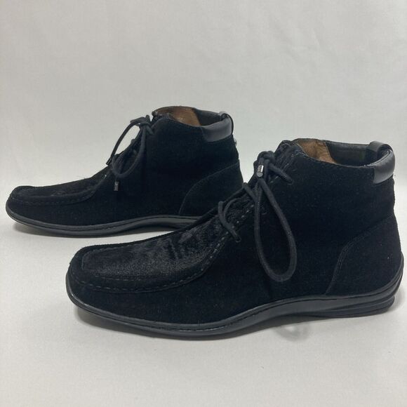 Donald J. Pliner Shoes - Donald J Pliner Chukka Lila Cow Hide Suede Ankle Bot‎ Moc Toe US 8M Black